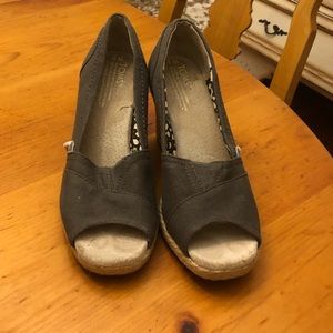 Toms Shoes - TOMS wedges in slate grey, size 6! Toms Shoes - TOMS wedges in slate grey, size 6!